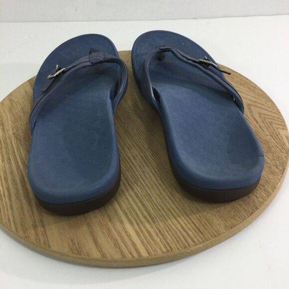 Vionic Womens Tide Patty Sandals Comfort Shoe Toe Post Thong Beach Pool Blue 12 - Picture 4 of 10